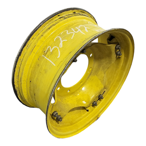 [132342] 10"W x 24"D, John Deere Yellow 8-Hole Rim with Clamp/U-Clamp (groups of 2 bolts)