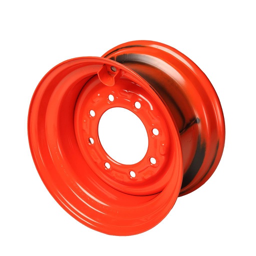 [15362] 9.75"W x 16.5"D, Bobcat Orange 8-Hole Spun Disc