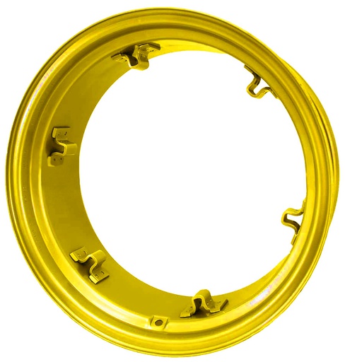 [28372] 10"W x 24"D, John Deere Yellow 6-Hole Rim with Clamp/Loop Style