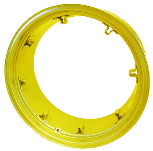 [28403] 12"W x 28"D, John Deere Yellow 8-Hole Rim with Clamp/Loop Style