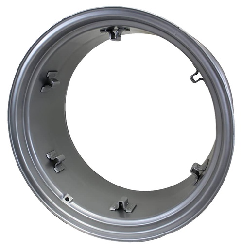 [28407] 15"W x 28"D, Case IH Silver Mist 6-Hole Rim with Clamp/Loop Style