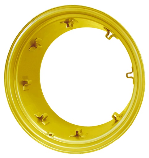 [28408] 15"W x 28"D, John Deere Yellow 8-Hole Rim with Clamp/Loop Style