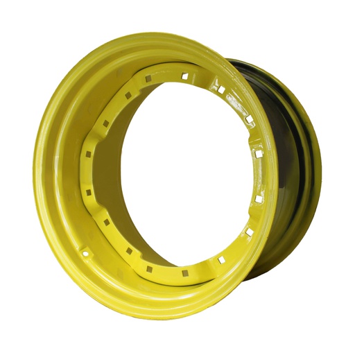 [28514] 15"W x 26"D, John Deere Yellow 16-Hole Waffle Wheel (Groups of 3 bolts)